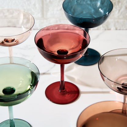 Tonal Champagne Coupe Glassware Set of Six
