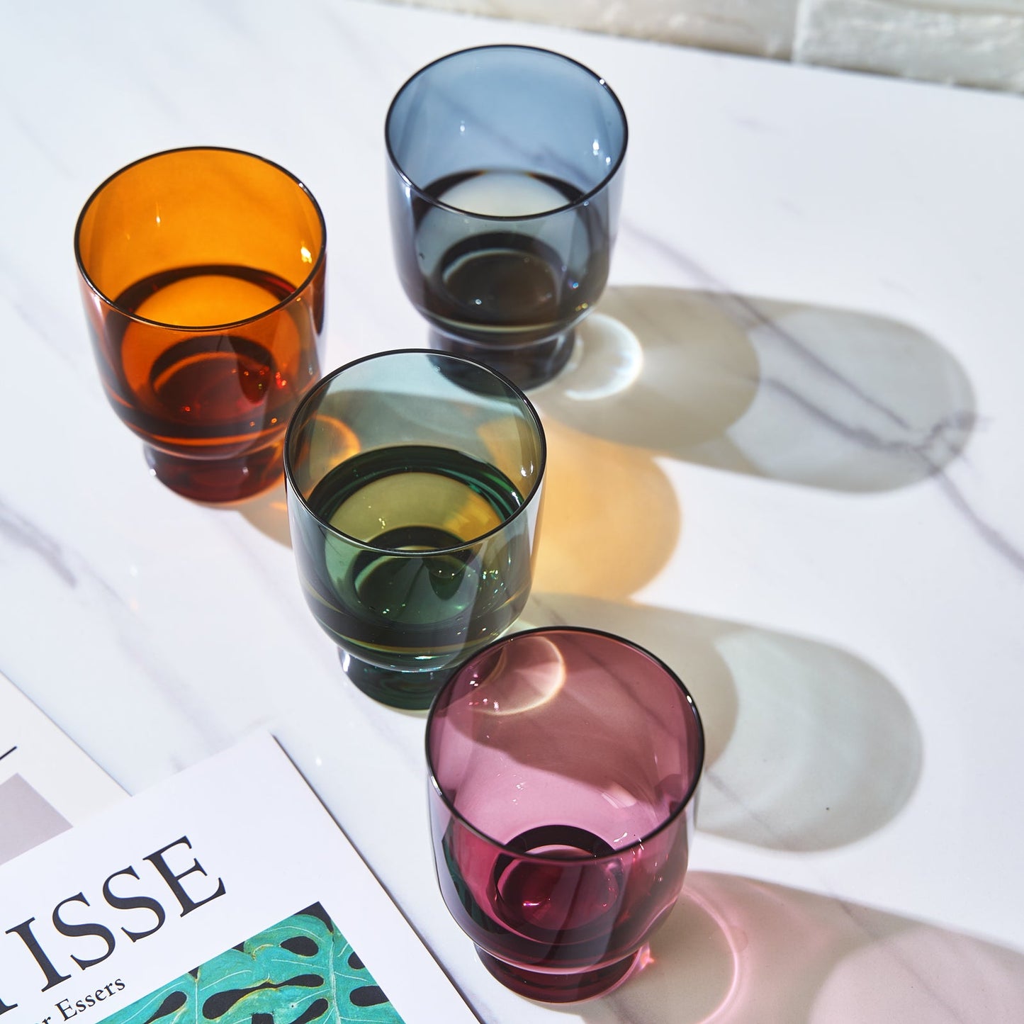 Tonal Lowball Cocktail Glassware Set of 4