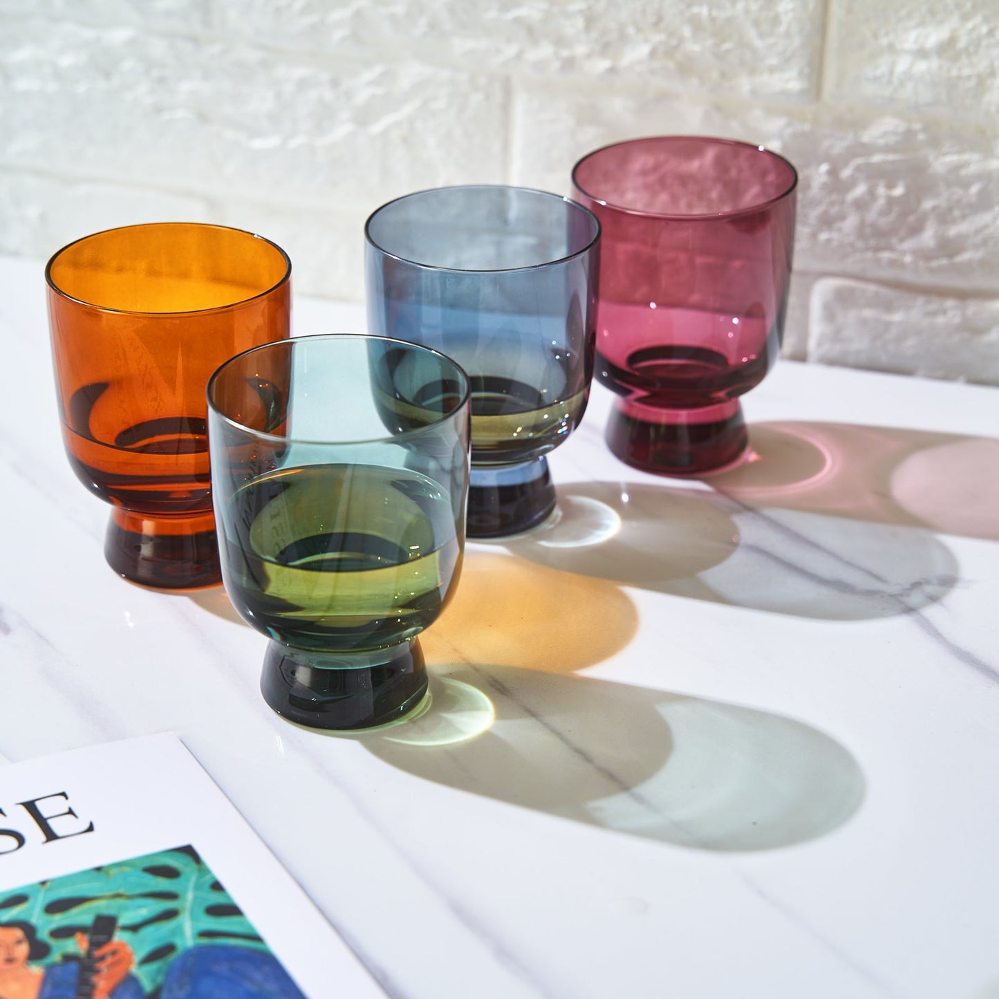 Tonal Lowball Cocktail Glassware Set of 4