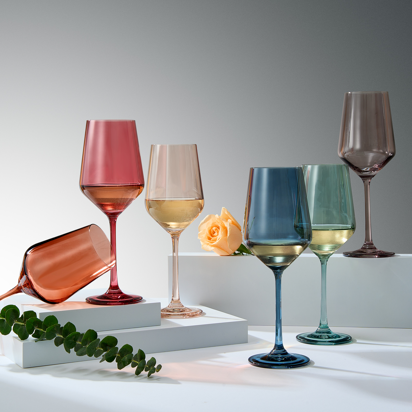 Tonal Stemmed Wine Glasses Set of 6 Pieces