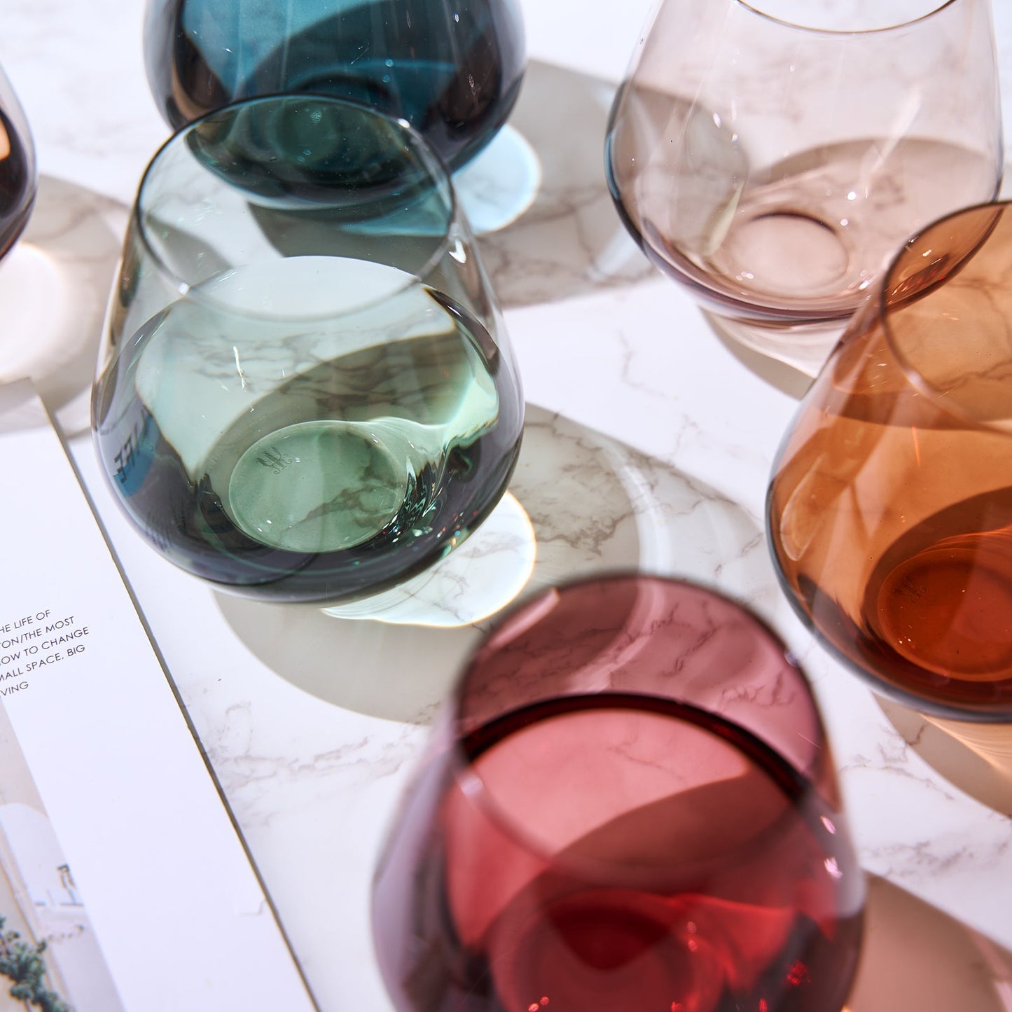 A Set of Tonal Stemless Wine Glasses 16 Ounce