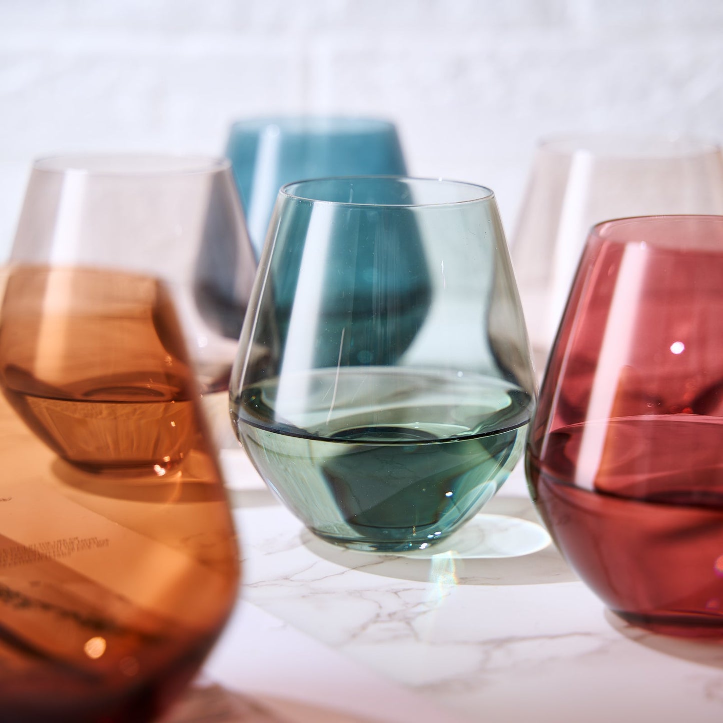 A Set of Tonal Stemless Wine Glasses 16 Ounce