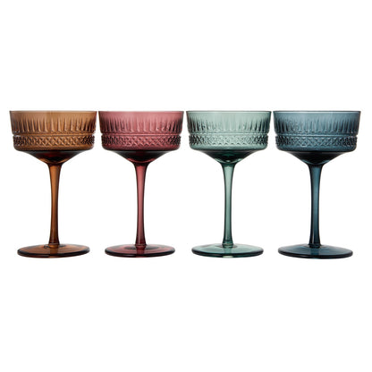 Tonal Crystal Champagne Coupe Set of Four