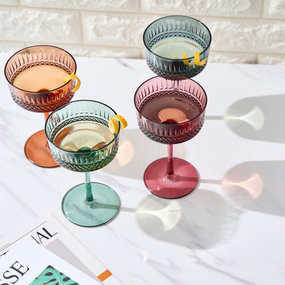 Tonal Crystal Champagne Coupe Set of Four