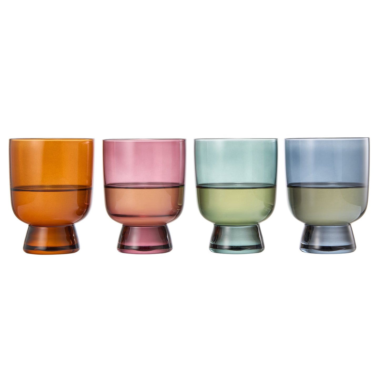 Tonal Lowball Cocktail Glassware Set of 4