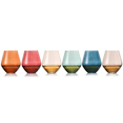A Set of Tonal Stemless Wine Glasses 16 Ounce
