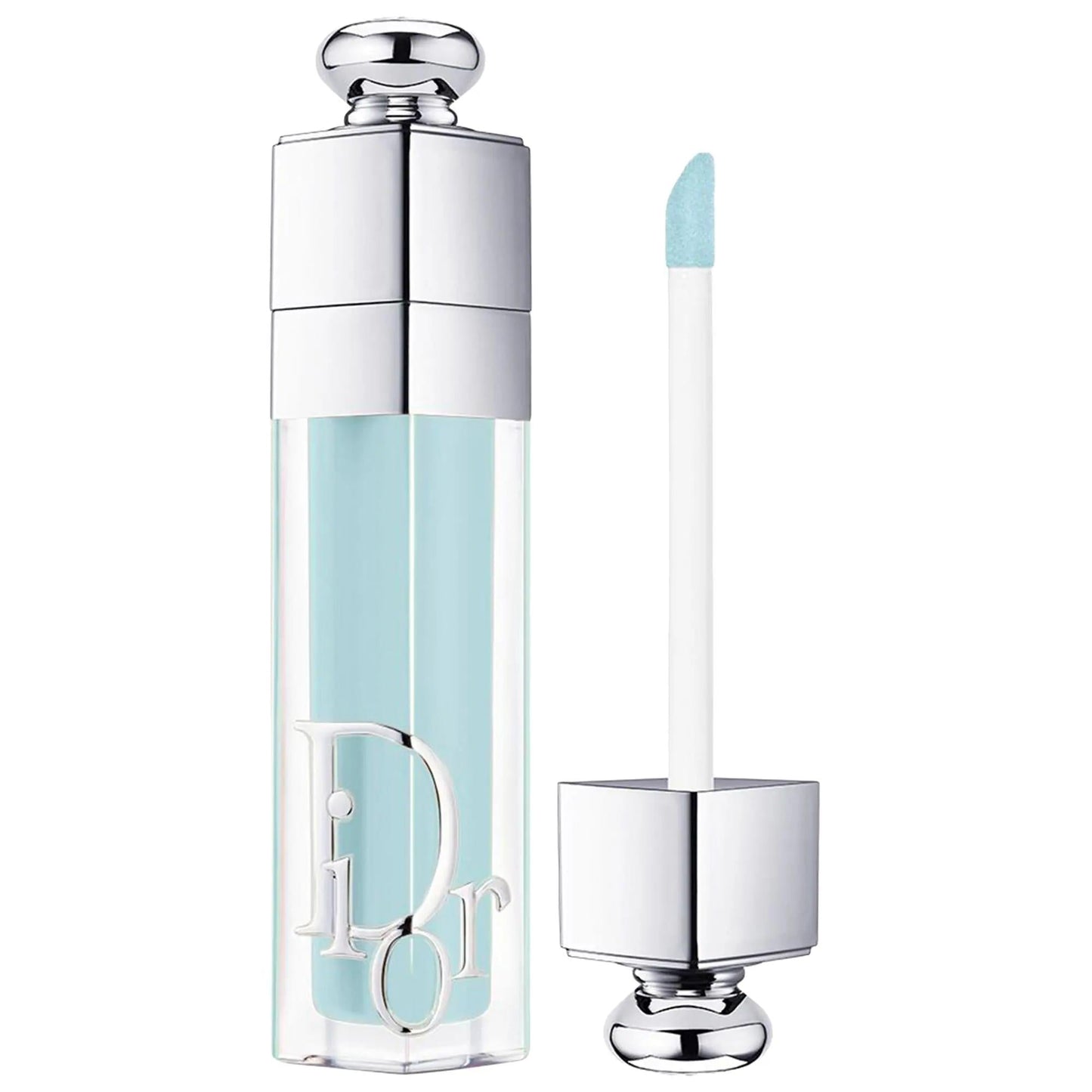 Dior Addict Lip Maximizer lip gloss with silver cap, turquoise liquid and blue wand on Tampa Home & Garden Store