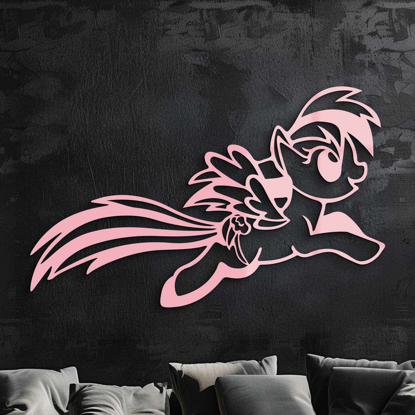 My Little Pony Flying Silhouette – Pink Metal Wall Art - KAFGP174 - Tampa Home & Garden Store