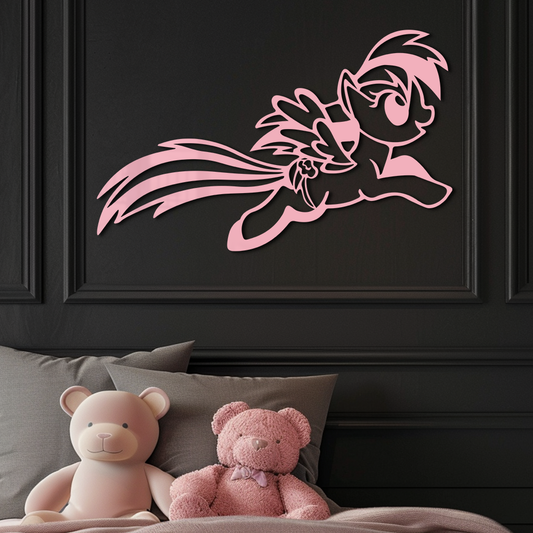 My Little Pony Flying Silhouette – Pink Metal Wall Art - KAFGP174 - Tampa Home & Garden Store