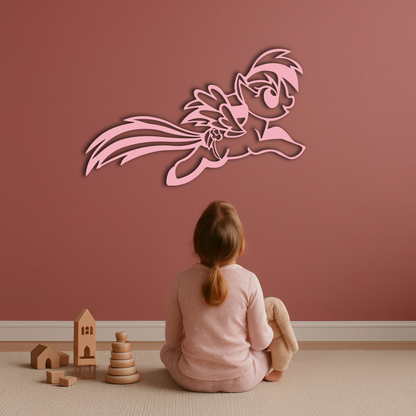 My Little Pony Flying Silhouette – Pink Metal Wall Art - KAFGP174 - Tampa Home & Garden Store