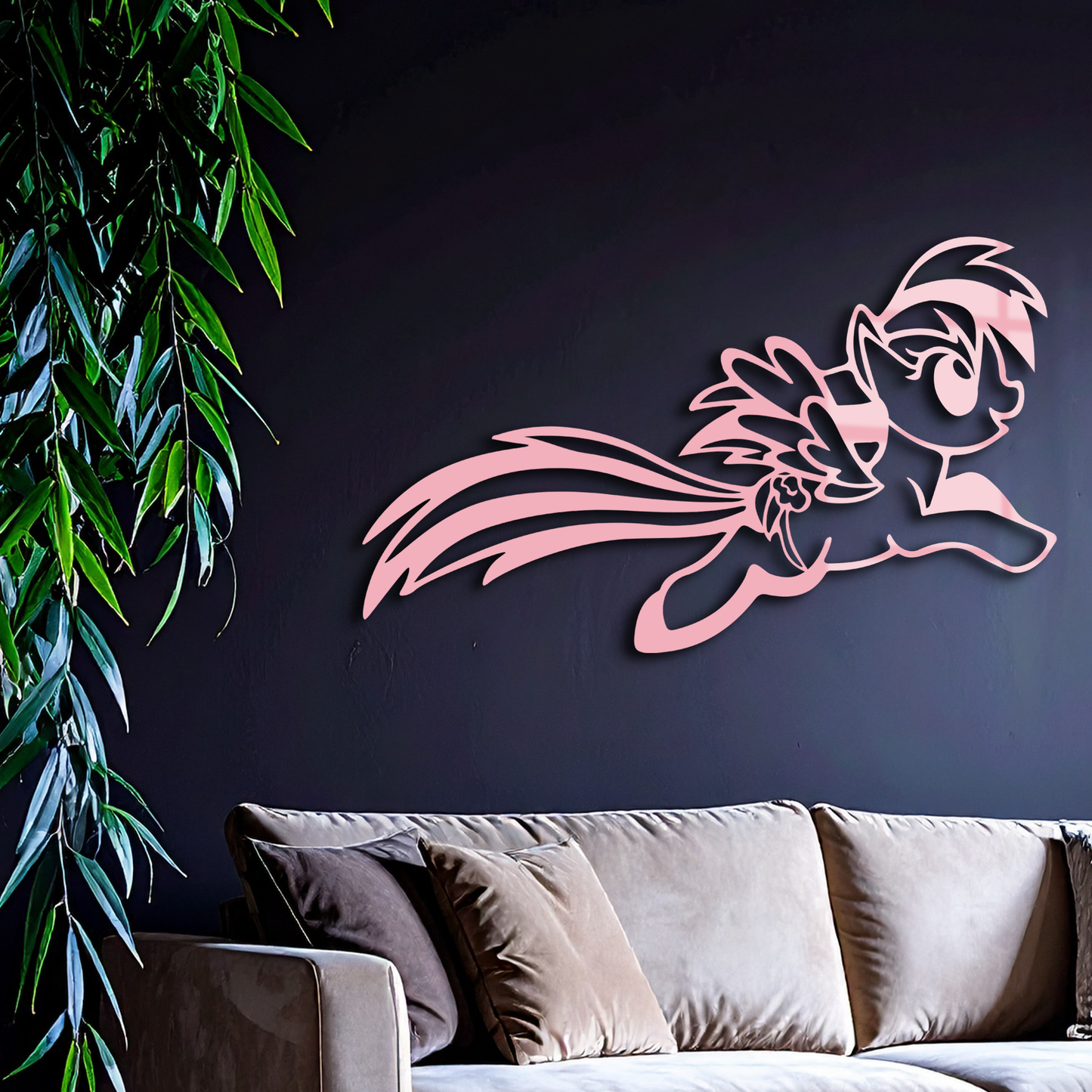 My Little Pony Flying Silhouette – Pink Metal Wall Art - KAFGP174 - Tampa Home & Garden Store