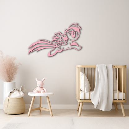 My Little Pony Flying Silhouette – Pink Metal Wall Art - KAFGP174 - Tampa Home & Garden Store