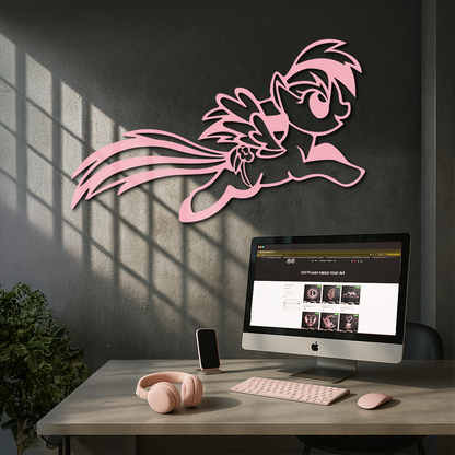 My Little Pony Flying Silhouette – Pink Metal Wall Art - KAFGP174 - Tampa Home & Garden Store