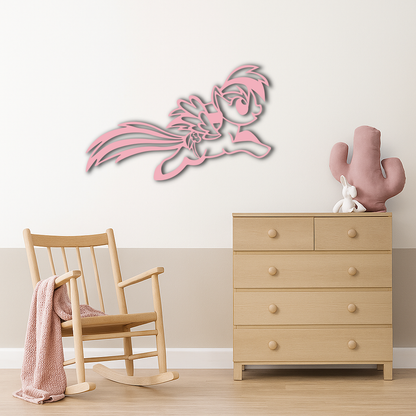 My Little Pony Flying Silhouette – Pink Metal Wall Art - KAFGP174 - Tampa Home & Garden Store