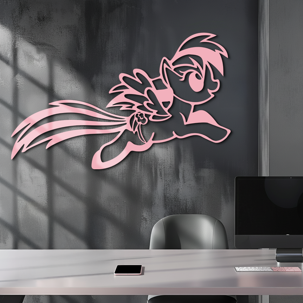 My Little Pony Flying Silhouette – Pink Metal Wall Art - KAFGP174 - Tampa Home & Garden Store