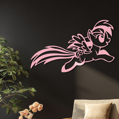 My Little Pony Flying Silhouette – Pink Metal Wall Art - KAFGP174 - Tampa Home & Garden Store
