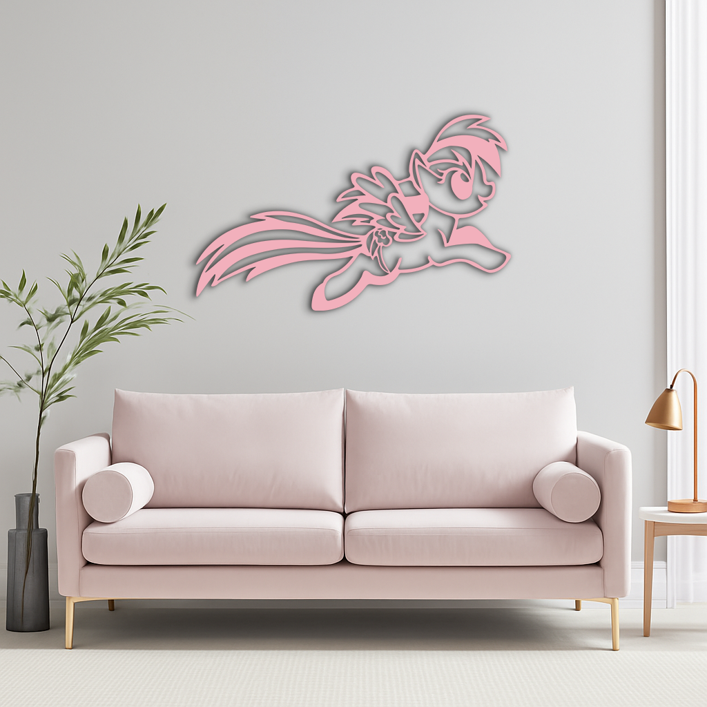 My Little Pony Flying Silhouette – Pink Metal Wall Art - KAFGP174 - Tampa Home & Garden Store