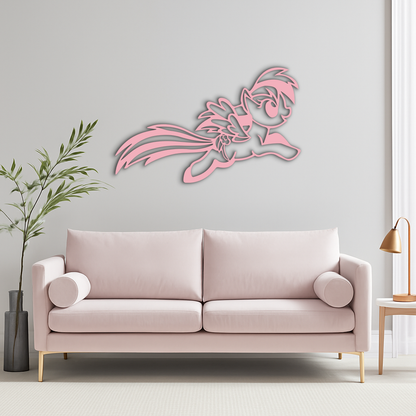 My Little Pony Flying Silhouette – Pink Metal Wall Art - KAFGP174 - Tampa Home & Garden Store
