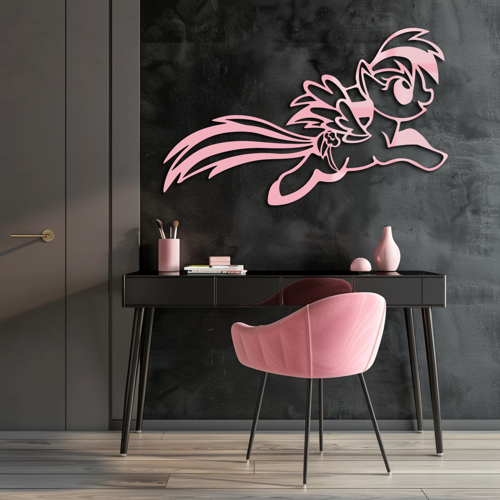 My Little Pony Flying Silhouette – Pink Metal Wall Art - KAFGP174 - Tampa Home & Garden Store