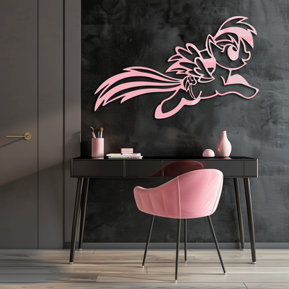 My Little Pony Flying Silhouette – Pink Metal Wall Art - KAFGP174 - Tampa Home & Garden Store