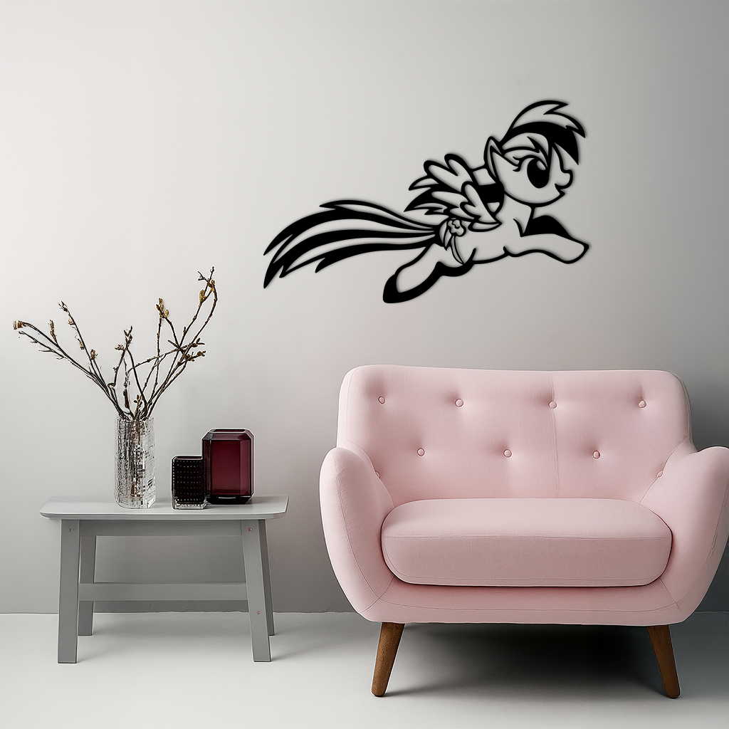 My Little Pony Flying Silhouette – Pink Metal Wall Art - KAFGP174 - Tampa Home & Garden Store