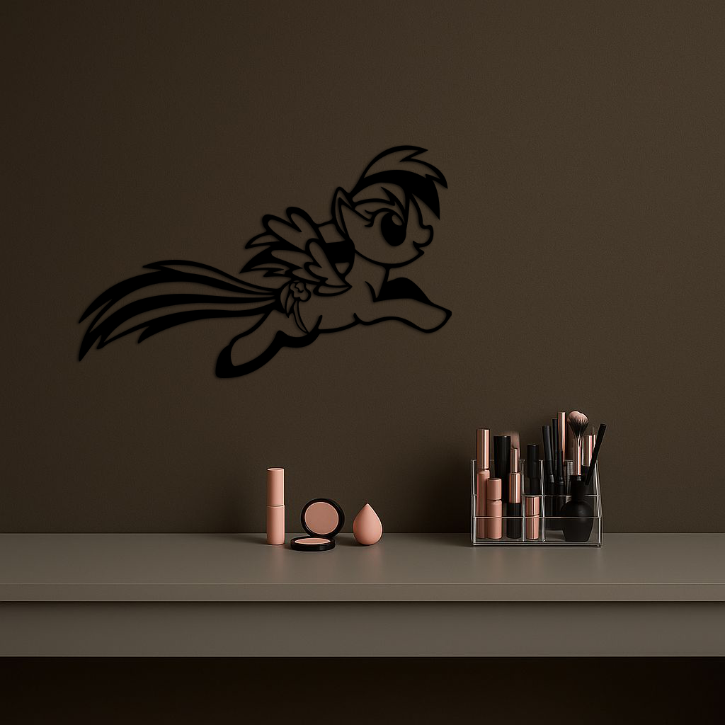 My Little Pony Flying Silhouette – Pink Metal Wall Art - KAFGP174 - Tampa Home & Garden Store