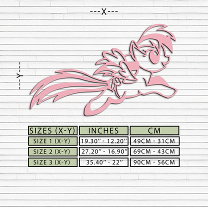 My Little Pony Flying Silhouette – Pink Metal Wall Art - KAFGP174 - Tampa Home & Garden Store