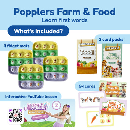 My First Learning Bundle by The Fidget Games; 4 fidget mats, 2 card packs, 54 cards, QR lesson on Tampa Home & Garden Store