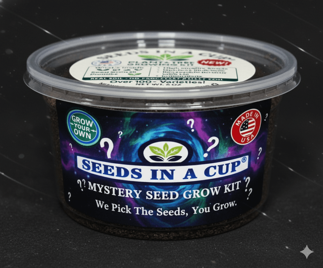 Mystery Plant Grow Kit - Surprise Plant Seeds In A Cup for Your Curated Horticultural Experience. - Tampa Home & Garden Store