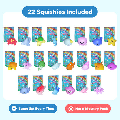 Mystery Squishies 22-pack sensory toys by The Fidget Games with sea creature squishies on Tampa Home & Garden Store