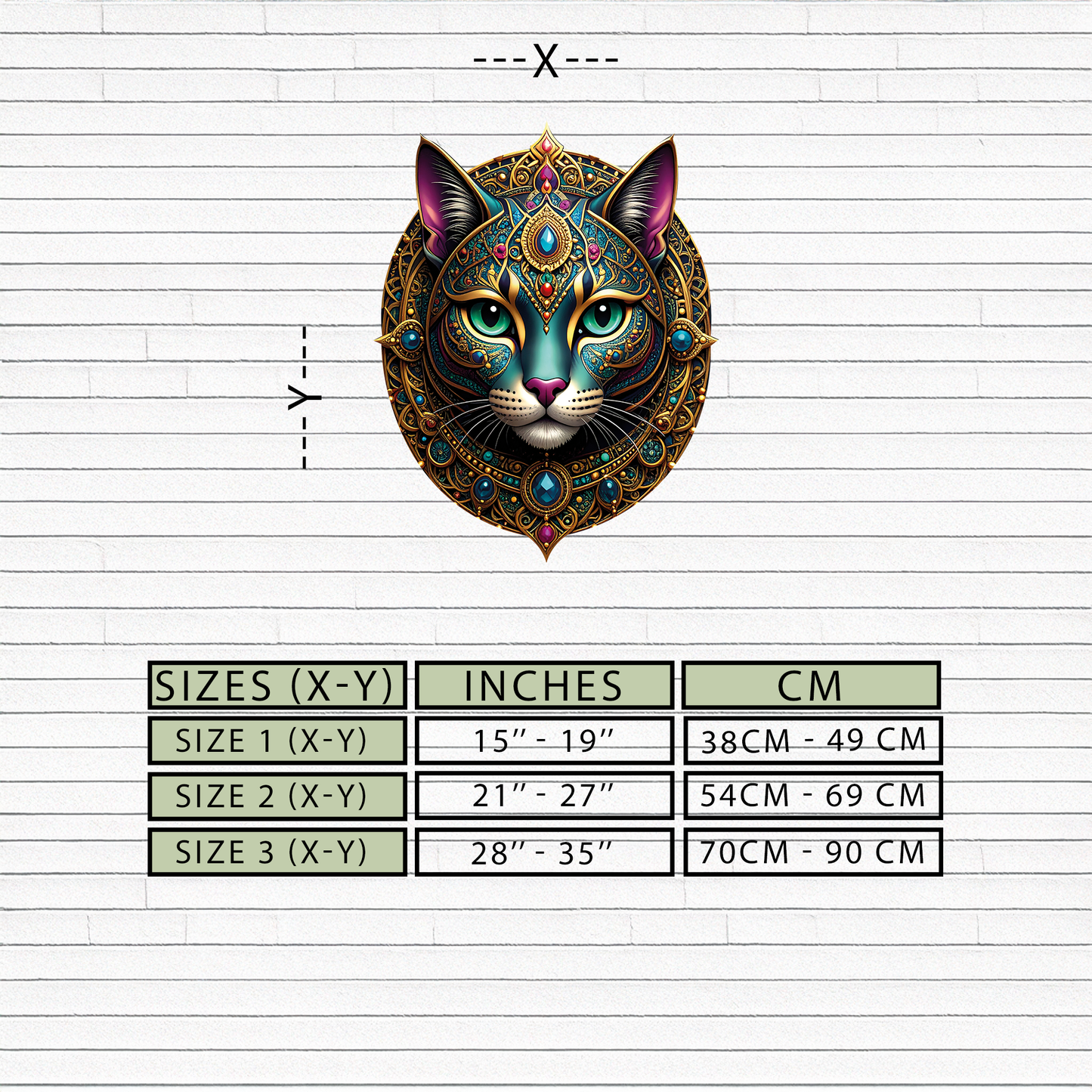 Mystic Mandala Cat Metal Wall Art – Boho Feline Decor-KAFUVM037 - Tampa Home & Garden Store