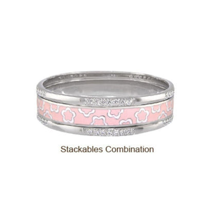 a Refined Solitaire Stackable Bangle In Gold