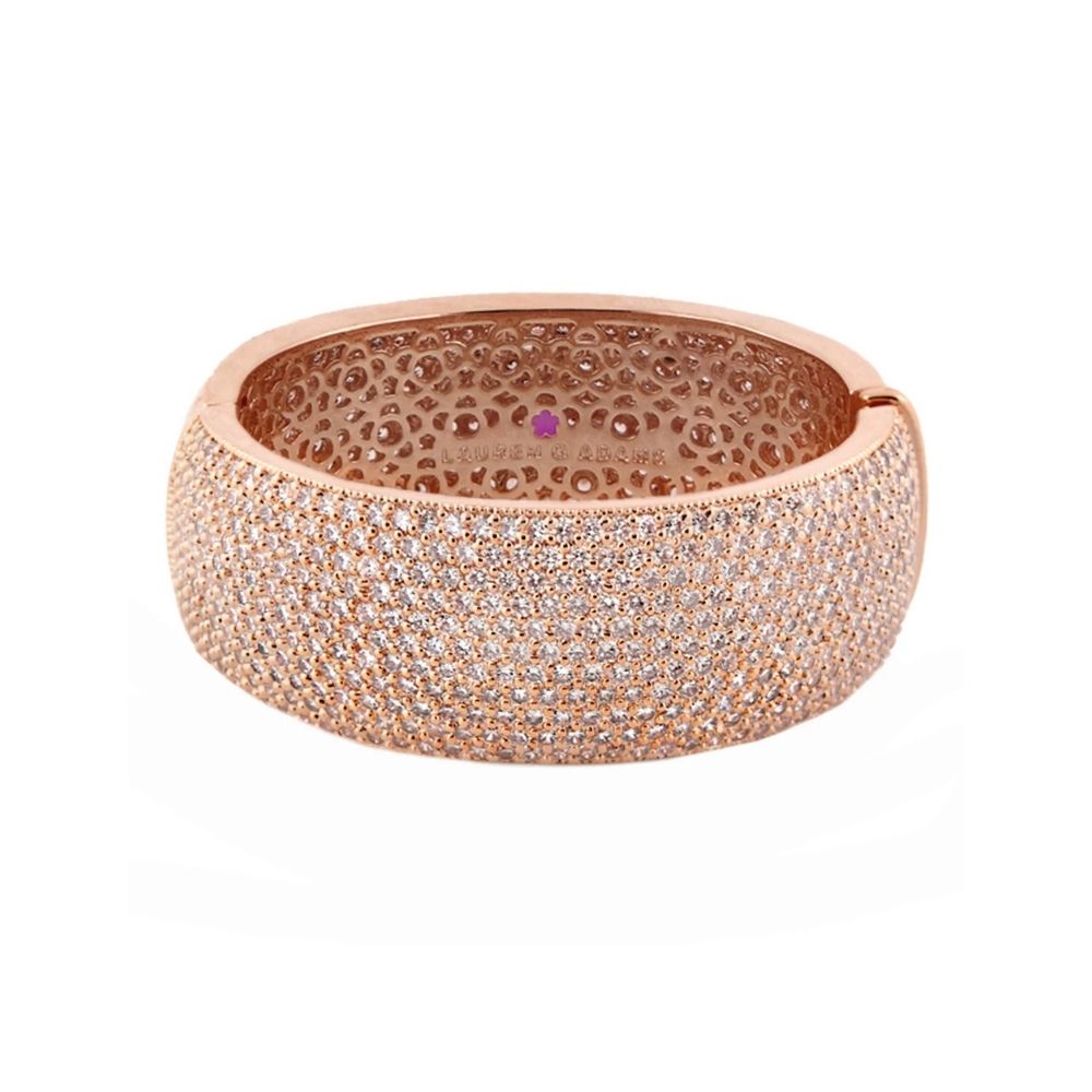 Thick Glamour Pave Bangle rose gold eternity bracelet by Lauren G Adams on Tampa Home & Garden Store