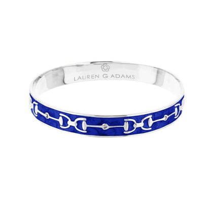 Equestrian Stirrup Bangle Champagne blue enamel slip-on bracelet by Lauren G Adams on Tampa Home & Garden Store