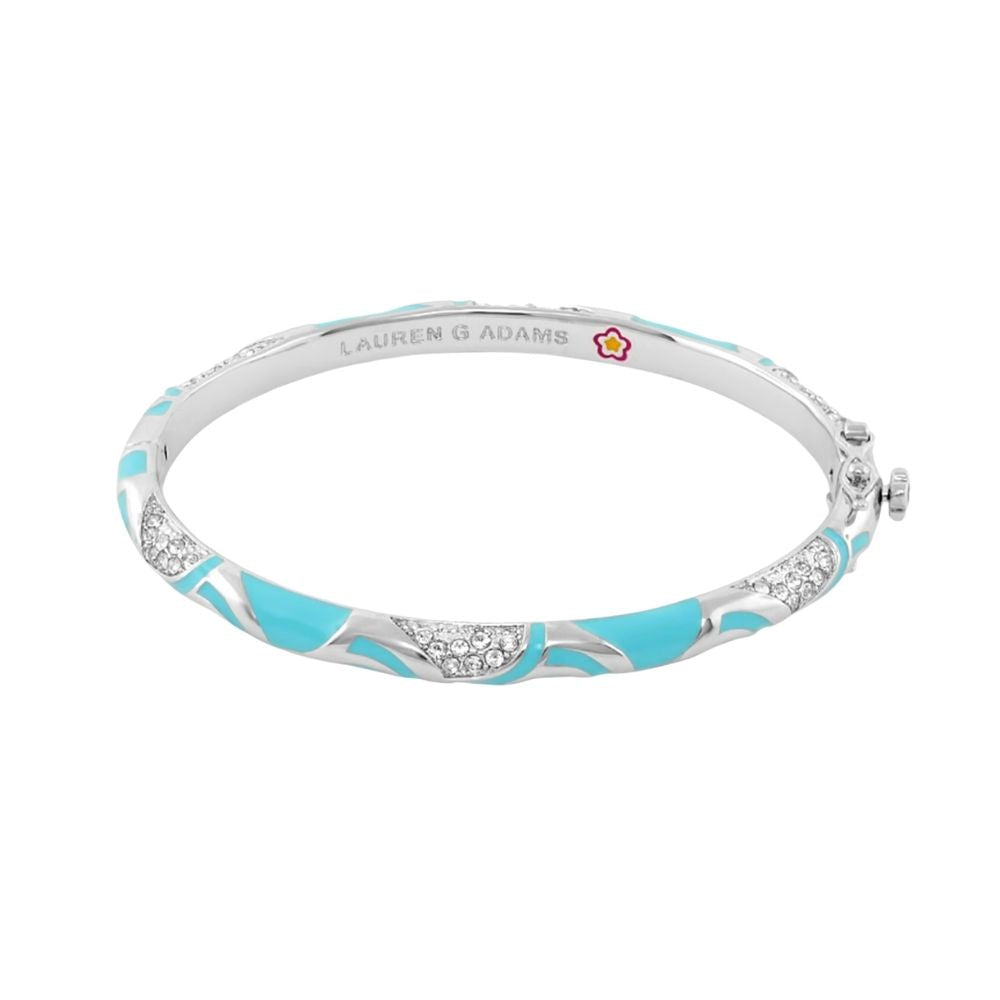 Magic 8 Stackable Bangle turquoise enamel with crystal pavé accents by Lauren G Adams on Tampa Home & Garden Store