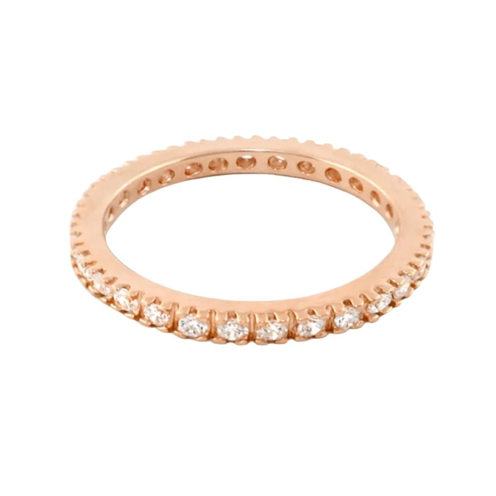 Glamour Pave Eternity Band rose gold stackable ring with pave diamonds on Tampa Home & Garden Store