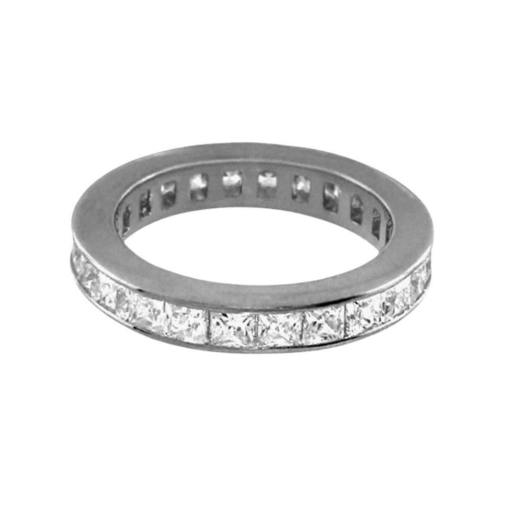 925 Eternity Band by Lauren G Adams, sterling silver wedding ring with channel-set diamonds on Tampa Home & Garden Store