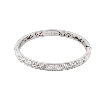 Glamour Pave .925 Bangle sterling silver pave eternity bracelet by Lauren G Adams on Tampa Home & Garden Store