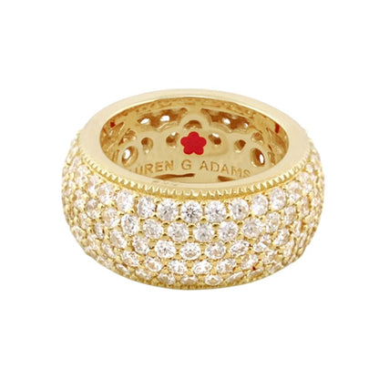 Glamour pave band ring in gold-tone with sparkling pavé diamonds by Lauren G Adams on Tampa Home & Garden Store
