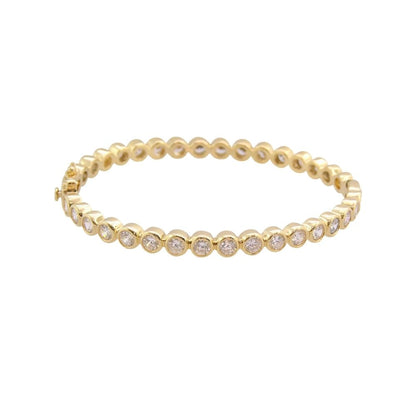 Glamour Pave Stackable Bangle bezel-set crystals gold tone bracelet Lauren G Adams on Tampa Home & Garden Store