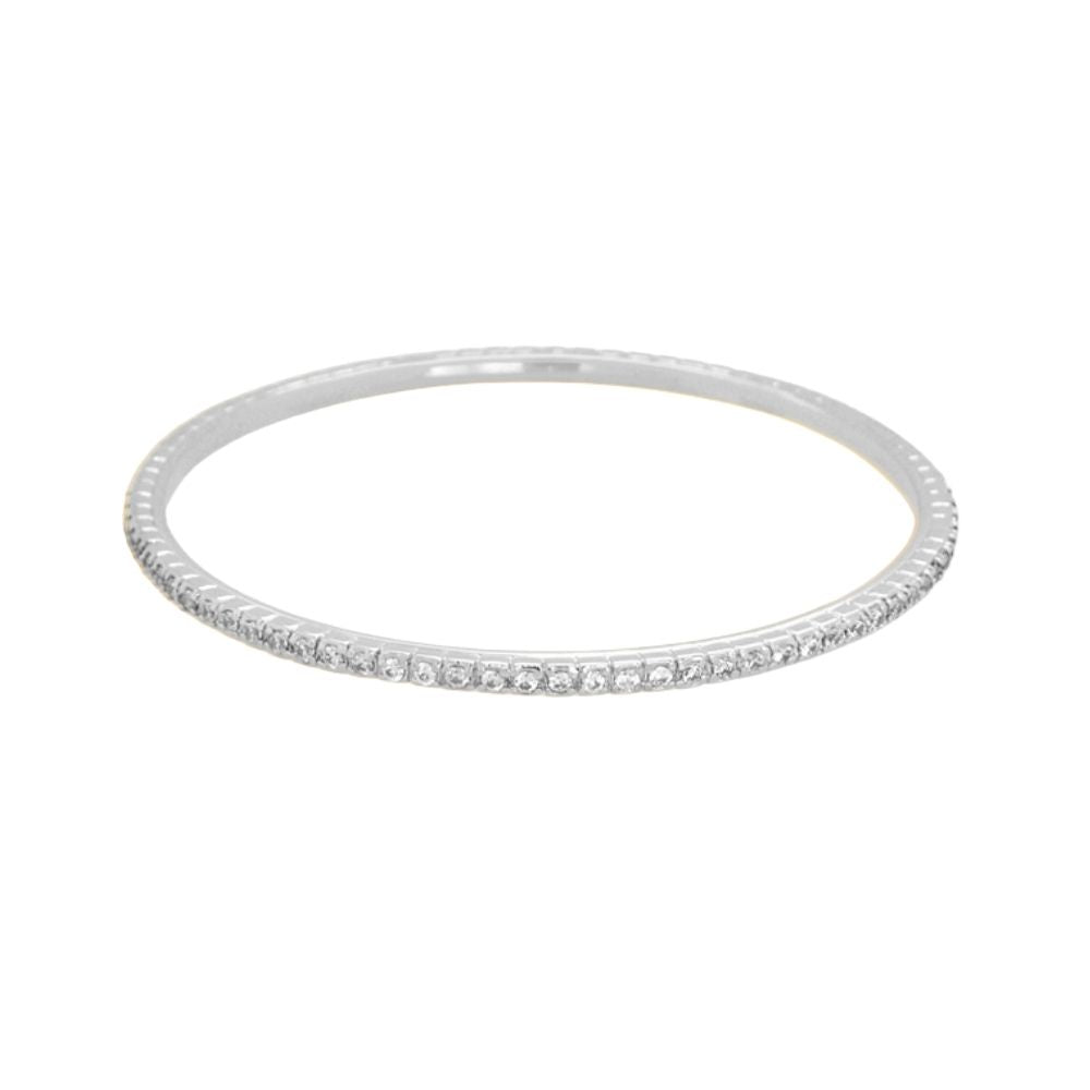 Glamour Pave Stackable Bangle, eternity bracelet in silver with pave crystals by Lauren G Adams on Tampa Home & Garden Store