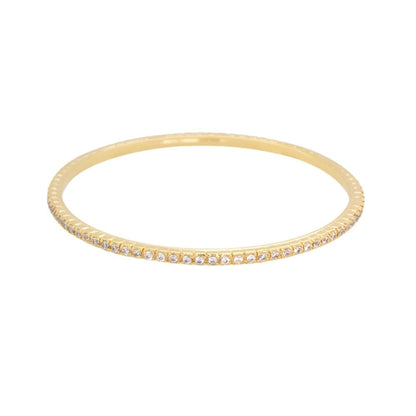 Glamour Pave Stackable Bangle, gold tone eternity bracelet with pavé crystals, Lauren G Adams on Tampa Home & Garden Store
