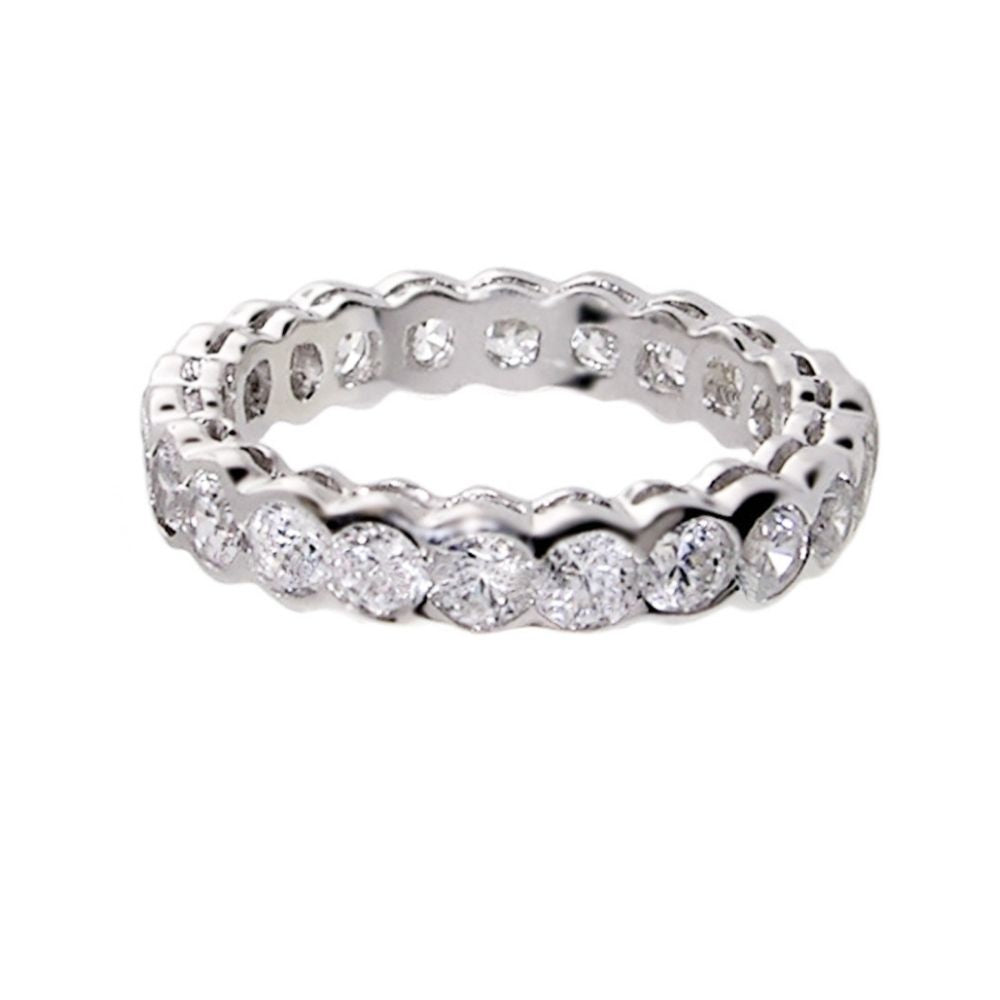 Pave Sterling Silver Eternity Ring by Lauren G Adams featuring pave diamonds on Tampa Home & Garden Store