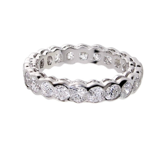 Pave Sterling Silver Eternity Ring by Lauren G Adams featuring pave diamonds on Tampa Home & Garden Store