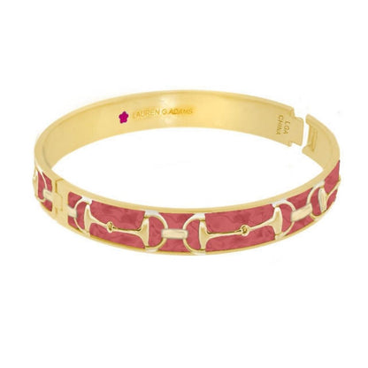 Equestrian Stirrup Bangle Raspberry hinged bracelet with safety lock by Lauren G Adams on Tampa Home & Garden Store