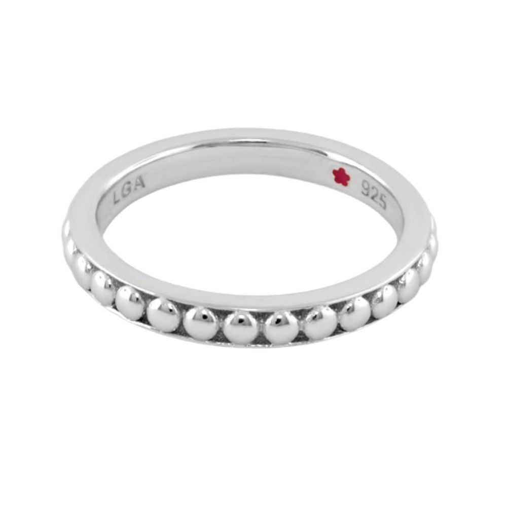 Layers of Love Stackable Ring Bead Row Band in sterling silver 925 by Lauren G Adams on Tampa Home & Garden Store