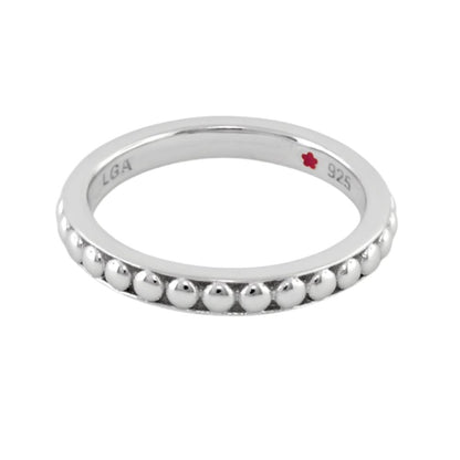 Layers of Love Stackable Ring Bead Row Band in sterling silver 925 by Lauren G Adams on Tampa Home & Garden Store