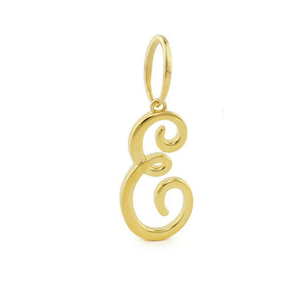 Lolo Initial Pendant script letter charm in gold-tone metal on Tampa Home & Garden Store