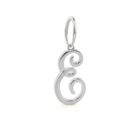 Lolo Initial Pendant Script Letter charm, silver, Lauren G Adams on Tampa Home & Garden Store