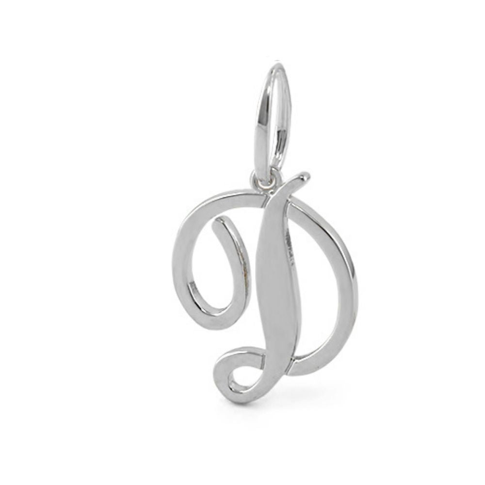 Lolo Initial Pendant script letter charm silver-tone by Lauren G Adams on Tampa Home & Garden Store